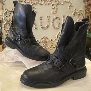 Women's biker style ankle boots size 38 TOPSHOP black